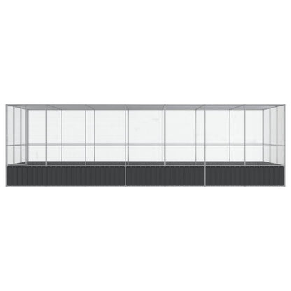 vidaXL Aviary with Extension Silver 725x307x212 cm Steel