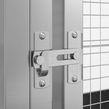vidaXL Aviary with Extension Silver 1139x307x212 cm Steel