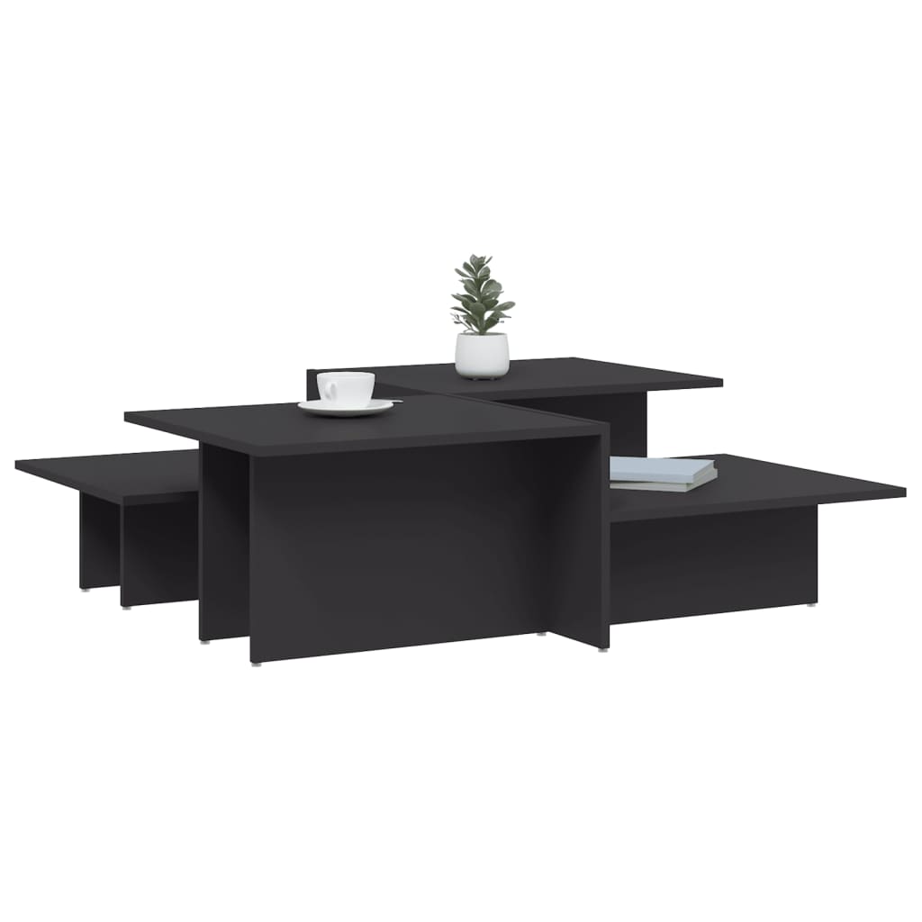vidaXL Coffee Tables 2 pcs Grey Engineered Wood