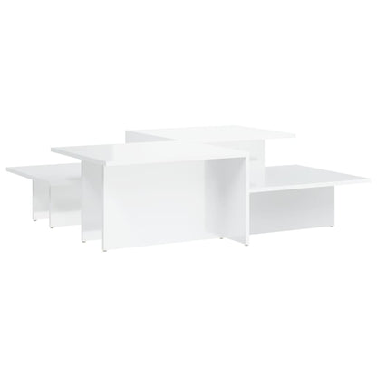 vidaXL Coffee Tables 2 pcs High Gloss White Engineered Wood