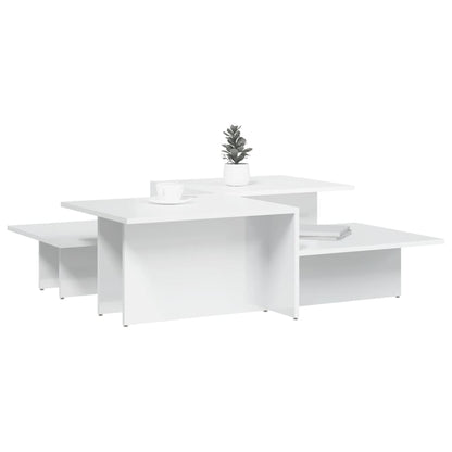 vidaXL Coffee Tables 2 pcs High Gloss White Engineered Wood