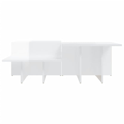 vidaXL Coffee Tables 2 pcs High Gloss White Engineered Wood