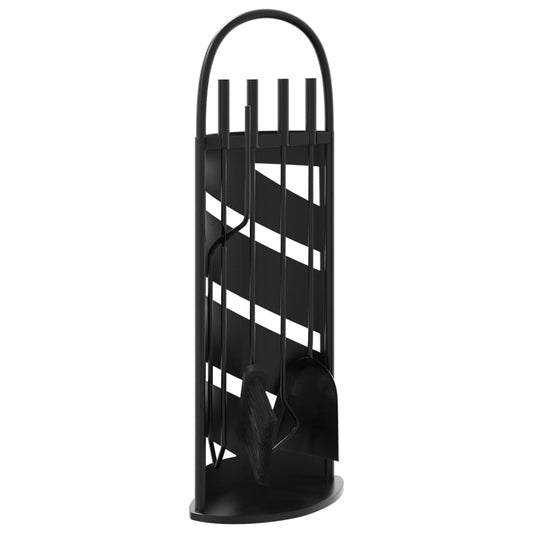 vidaXL 5 Piece Fireplace Tool Set 23x15x66 cm Steel