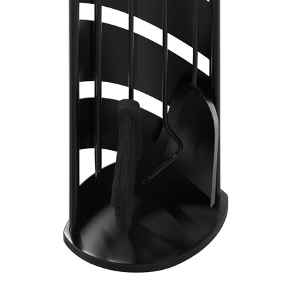 vidaXL 5 Piece Fireplace Tool Set 23x15x66 cm Steel