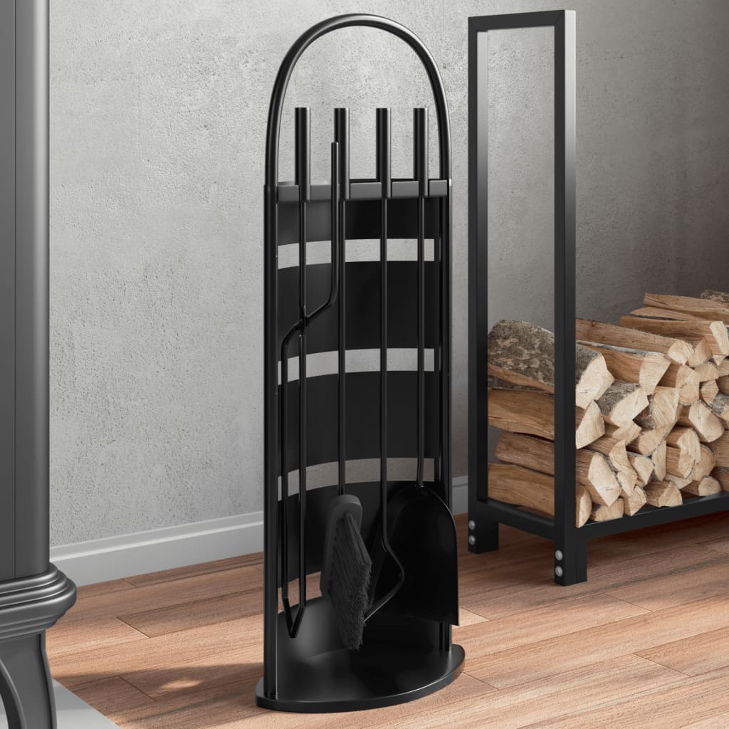 vidaXL 5 Piece Fireplace Tool Set 23x15x66 cm Steel