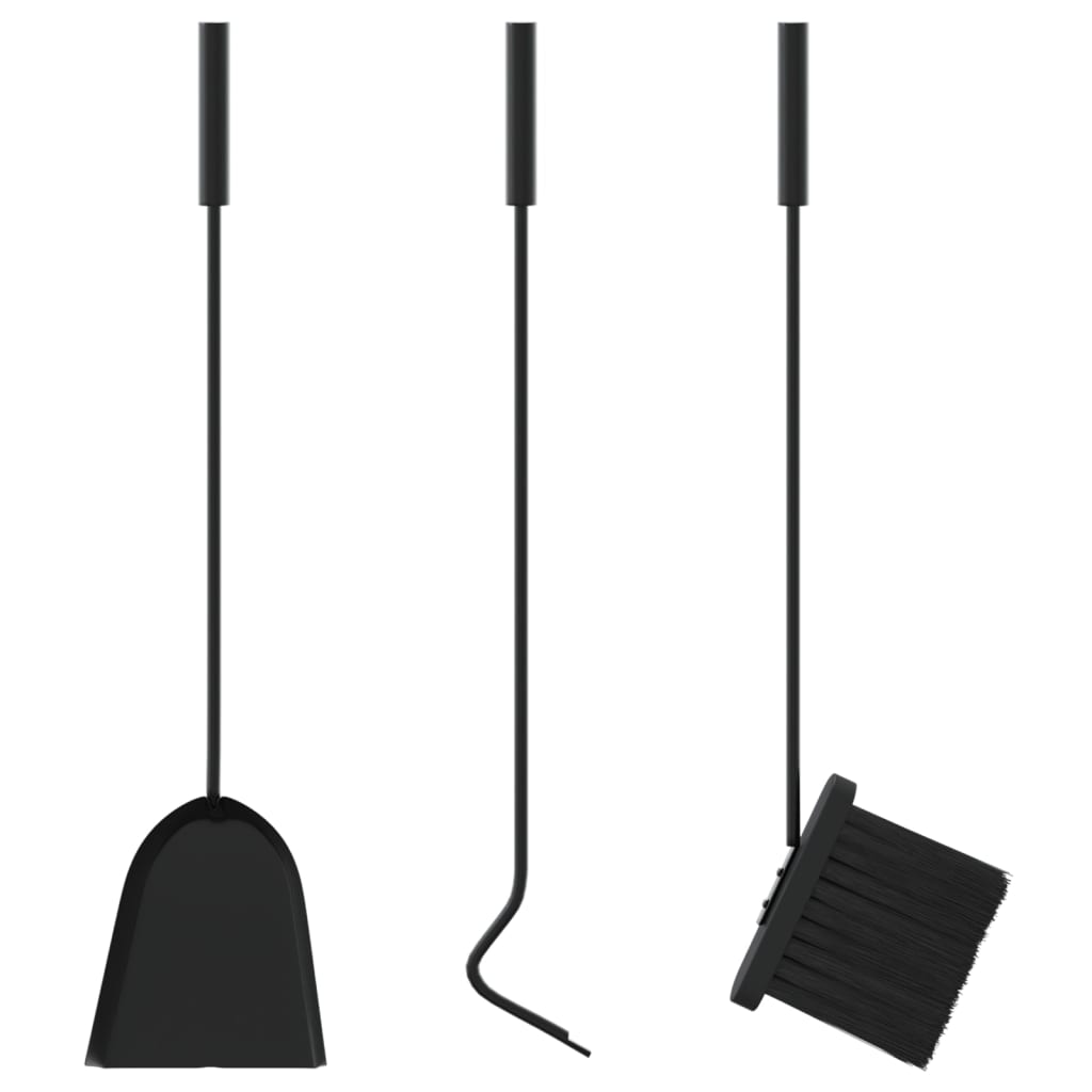 vidaXL 4 Piece Fireplace Tool Set 22x59 cm Steel