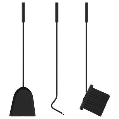vidaXL 4 Piece Fireplace Tool Set 22x59 cm Steel