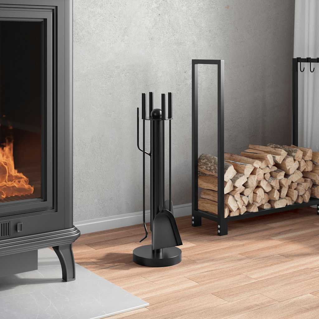 vidaXL 5 Piece Fireplace Tool Set 18x56 cm Steel