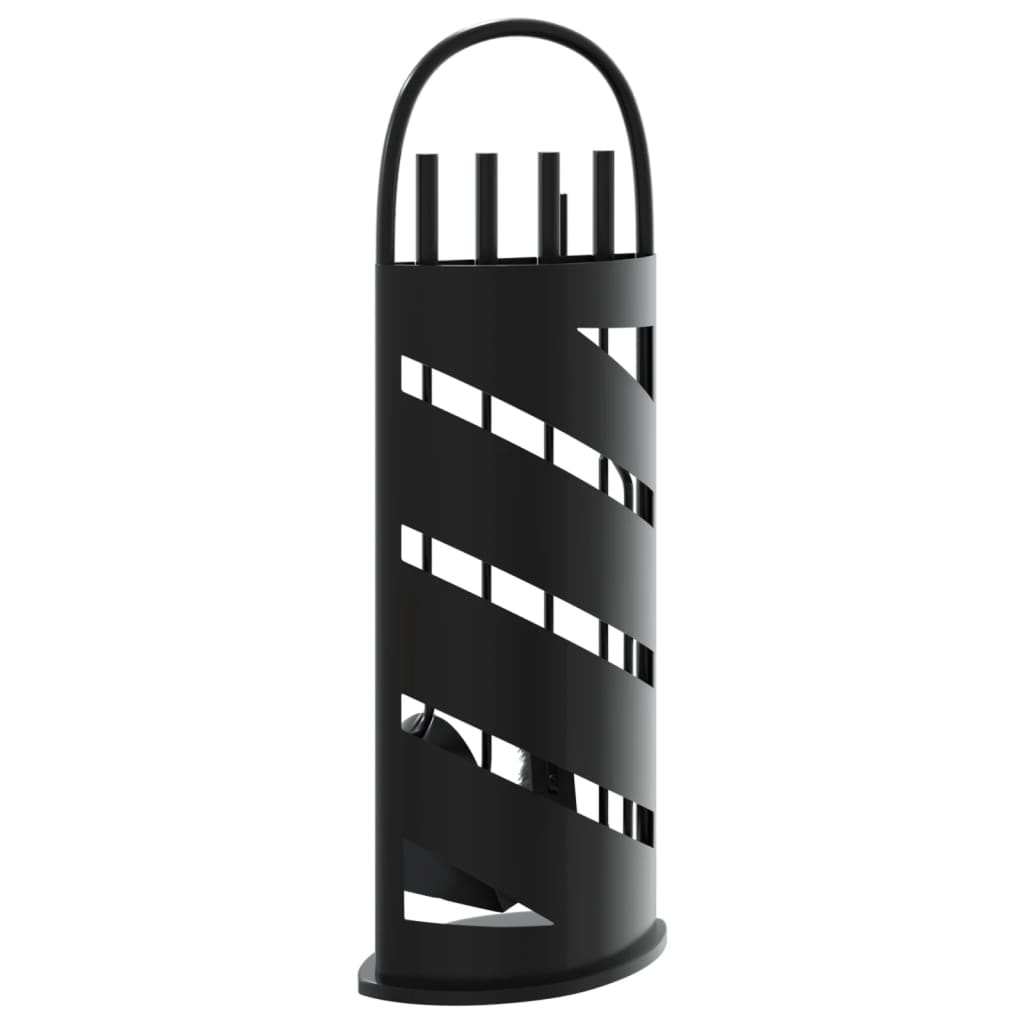 vidaXL 5 Piece Fireplace Tool Set 23x15x66 cm Steel