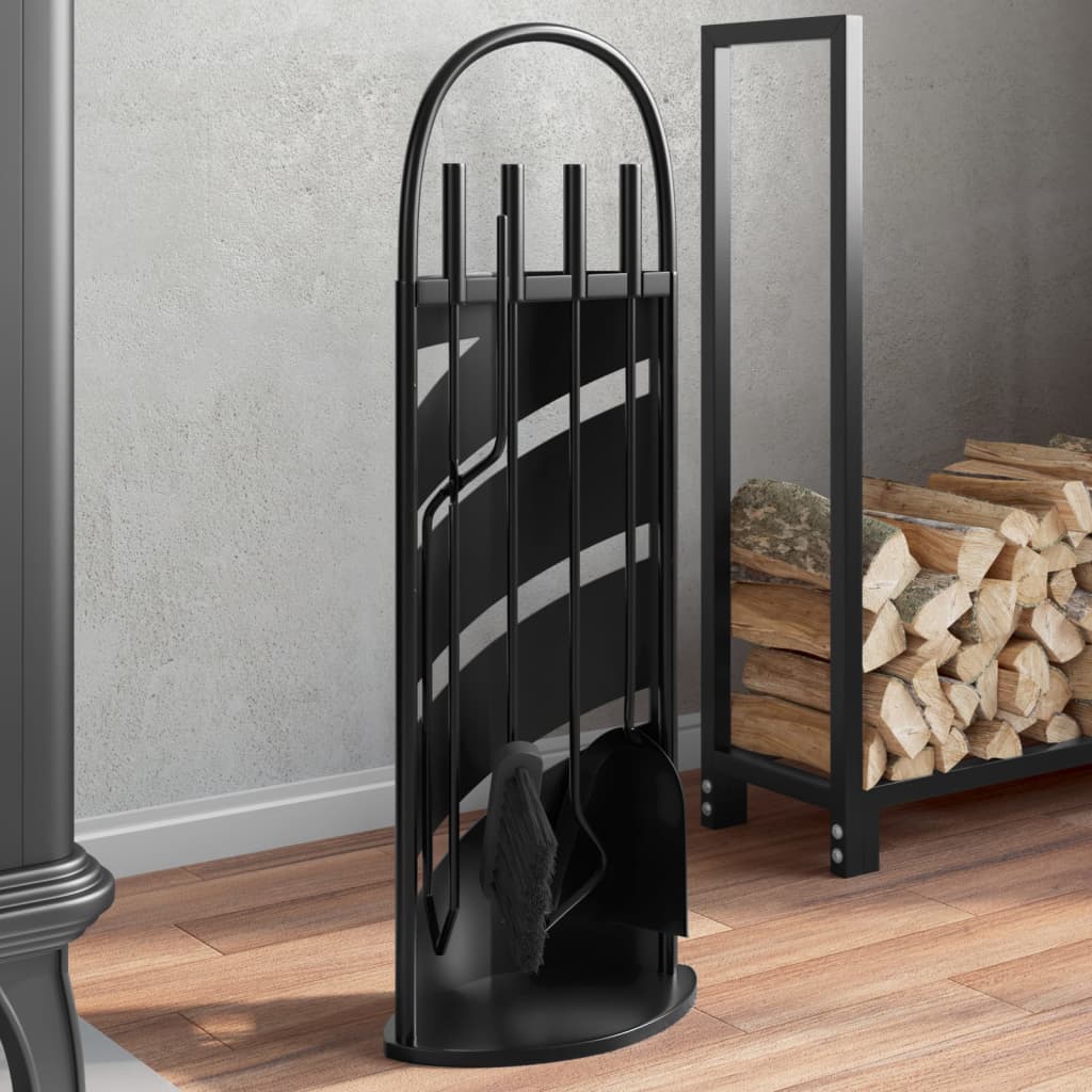 vidaXL 5 Piece Fireplace Tool Set 23x15x66 cm Steel
