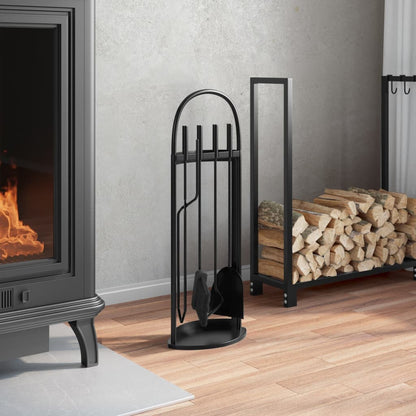 vidaXL 5 Piece Fireplace Tool Set 23x15x66 cm Steel