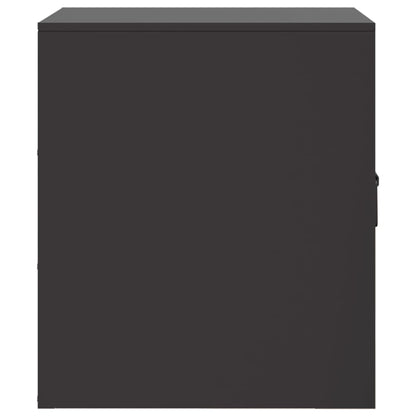 vidaXL Bedside Cabinet Black 34.5x39x44 cm Steel