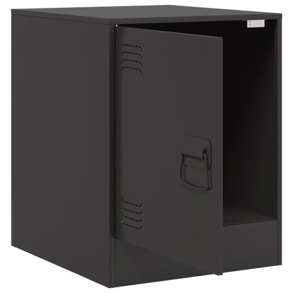 vidaXL Bedside Cabinets 2pcs Black 34.5x39x44 cm Steel