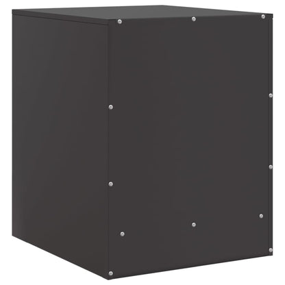 vidaXL Bedside Cabinets 2pcs Black 34.5x39x44 cm Steel