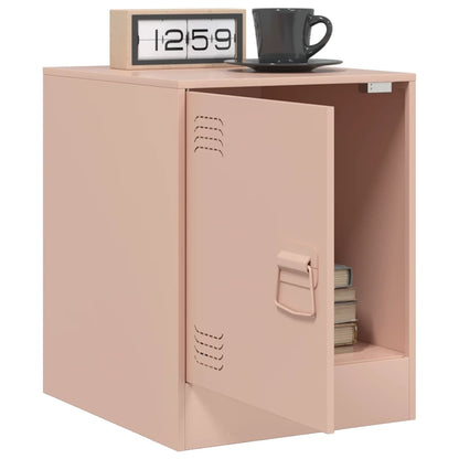 vidaXL Bedside Cabinet Pink 34.5x39x44 cm Steel