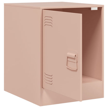 vidaXL Bedside Cabinet Pink 34.5x39x44 cm Steel