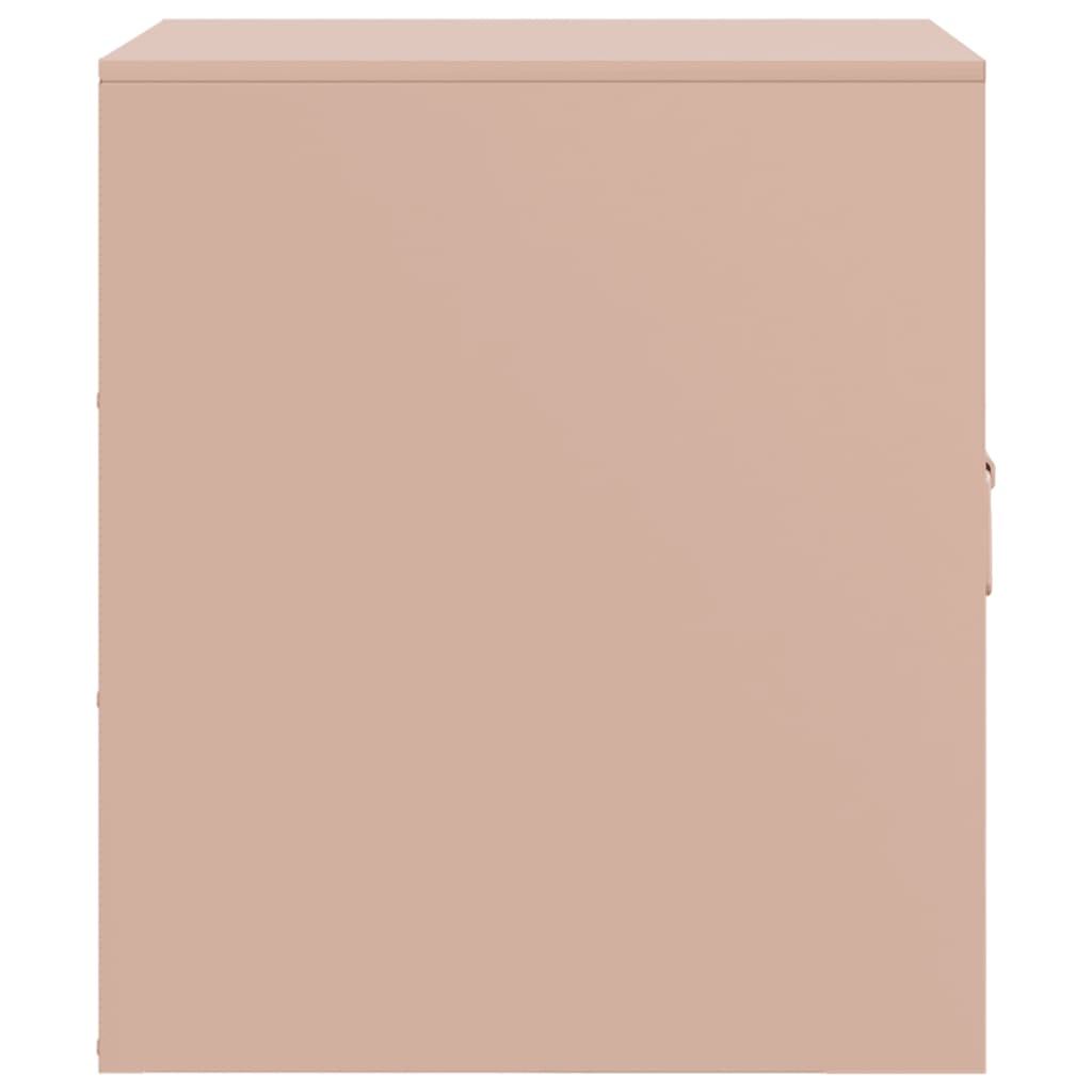 vidaXL Bedside Cabinet Pink 34.5x39x44 cm Steel