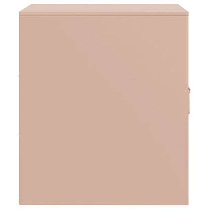 vidaXL Bedside Cabinet Pink 34.5x39x44 cm Steel