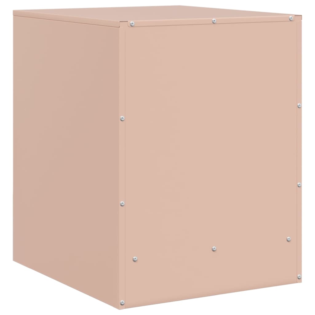 vidaXL Bedside Cabinet Pink 34.5x39x44 cm Steel