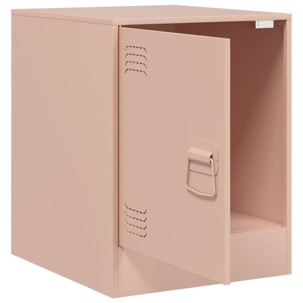vidaXL Bedside Cabinets 2 pcs Pink 34.5x39x44 cm Steel
