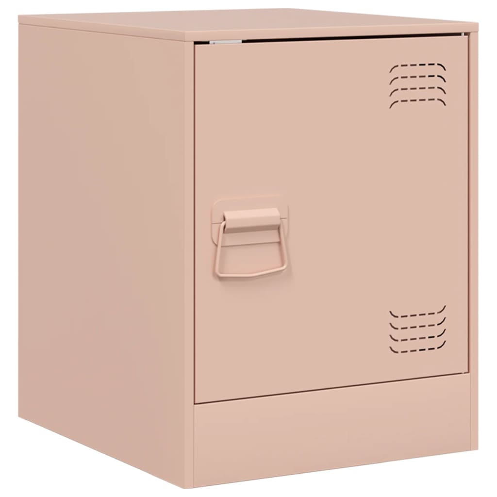 vidaXL Bedside Cabinets 2 pcs Pink 34.5x39x44 cm Steel