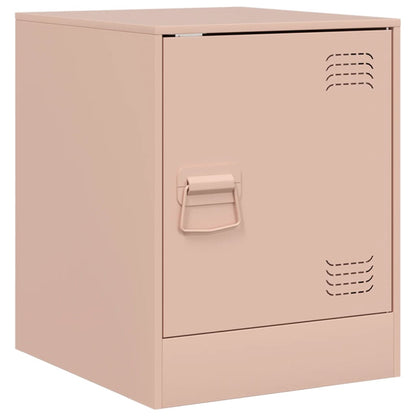vidaXL Bedside Cabinets 2 pcs Pink 34.5x39x44 cm Steel