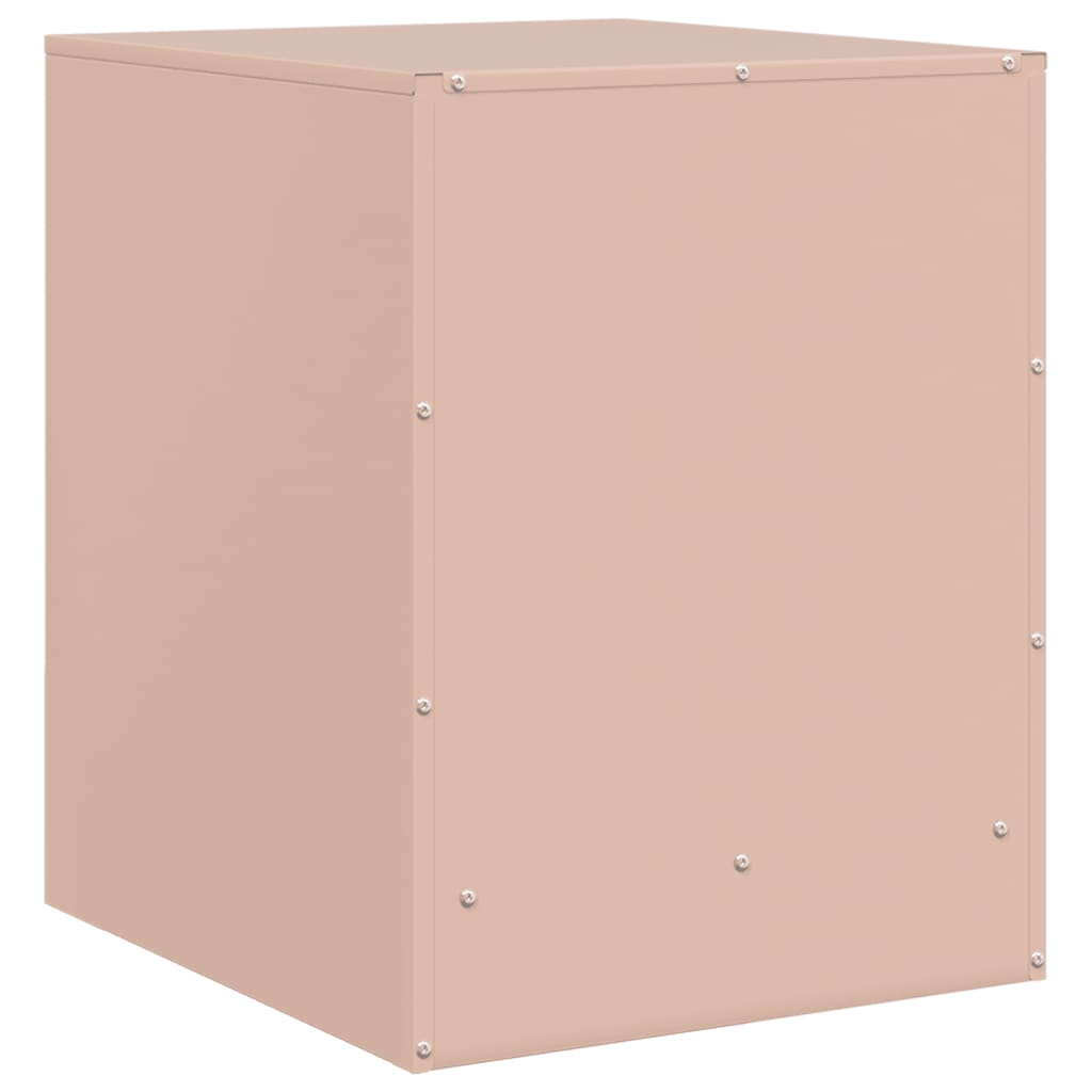 vidaXL Bedside Cabinets 2 pcs Pink 34.5x39x44 cm Steel