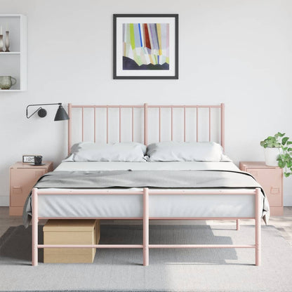vidaXL Bedside Cabinets 2 pcs Pink 34.5x39x44 cm Steel