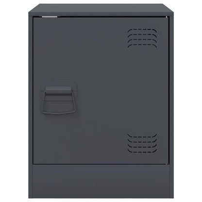 vidaXL Bedside Cabinets 2 pcs Anthracite 34.5x39x44 cm Steel