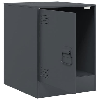 vidaXL Bedside Cabinets 2 pcs Anthracite 34.5x39x44 cm Steel