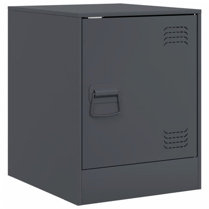vidaXL Bedside Cabinets 2 pcs Anthracite 34.5x39x44 cm Steel