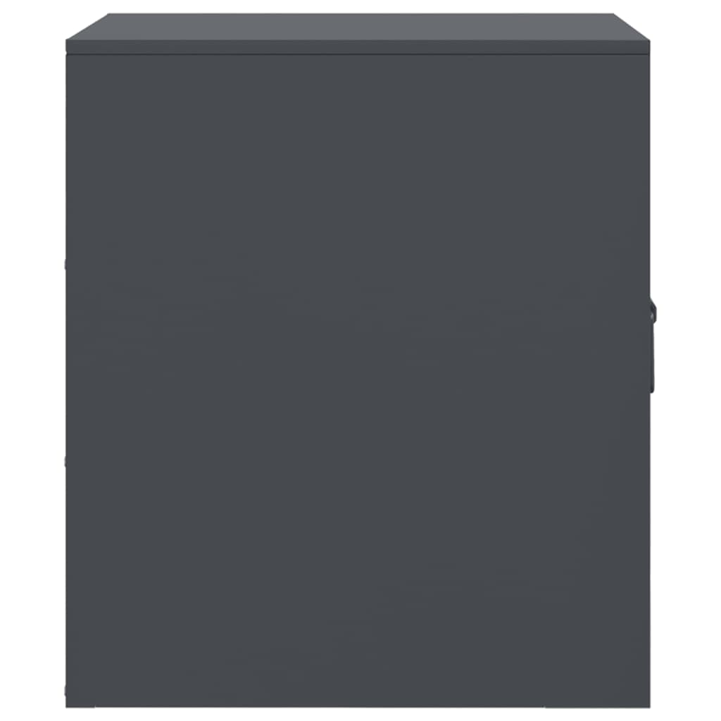 vidaXL Bedside Cabinets 2 pcs Anthracite 34.5x39x44 cm Steel