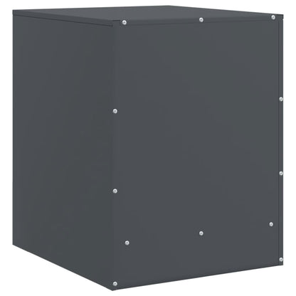 vidaXL Bedside Cabinets 2 pcs Anthracite 34.5x39x44 cm Steel
