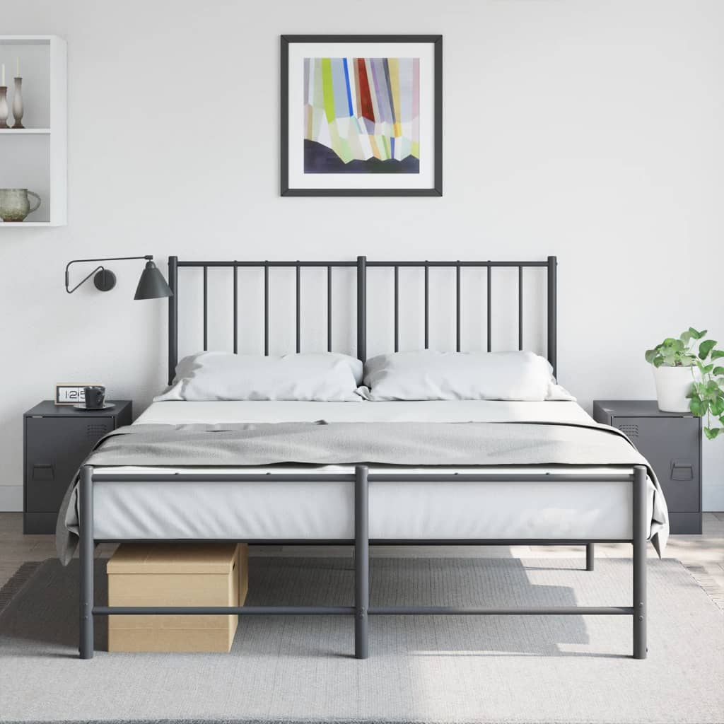 vidaXL Bedside Cabinets 2 pcs Anthracite 34.5x39x44 cm Steel