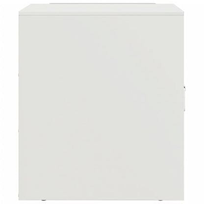 vidaXL Bedside Cabinet White 34.5x39x44 cm Steel