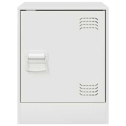 vidaXL Bedside Cabinets 2 pcs White 34.5x39x44 cm Steel