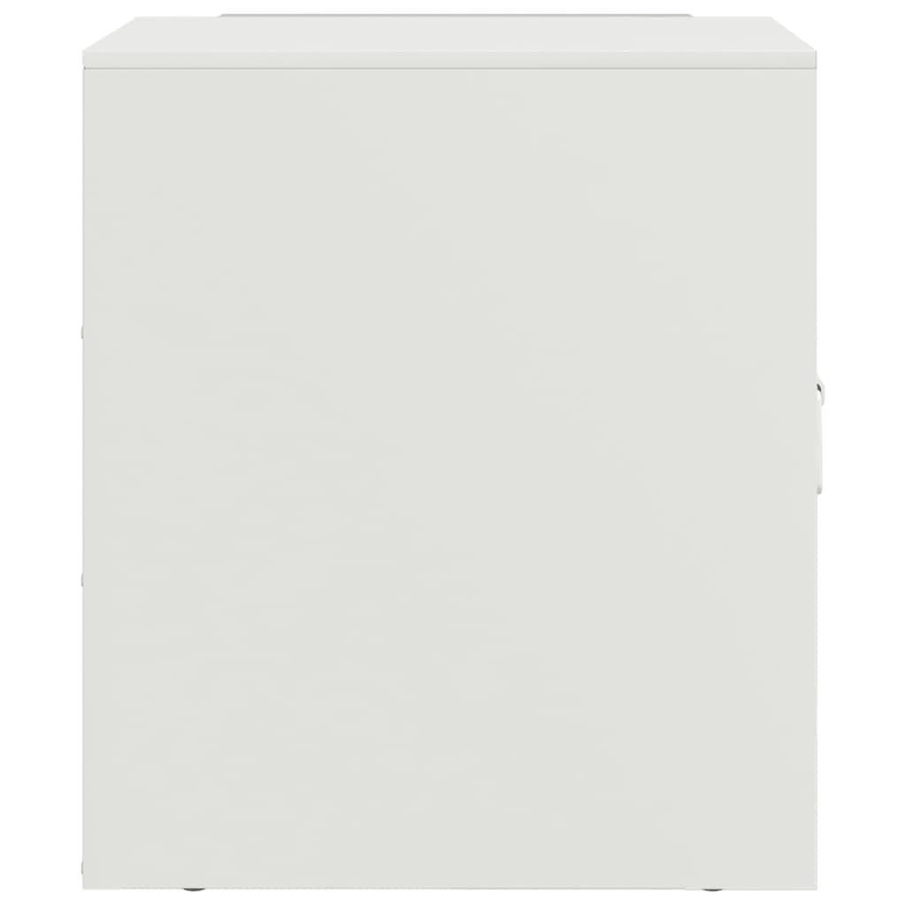 vidaXL Bedside Cabinets 2 pcs White 34.5x39x44 cm Steel
