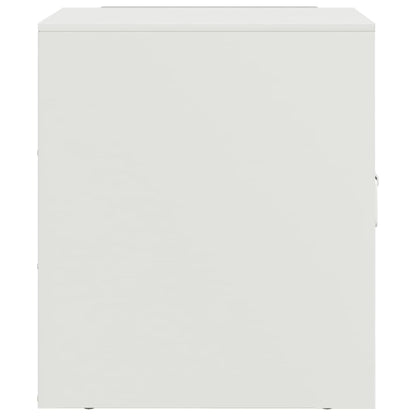 vidaXL Bedside Cabinets 2 pcs White 34.5x39x44 cm Steel