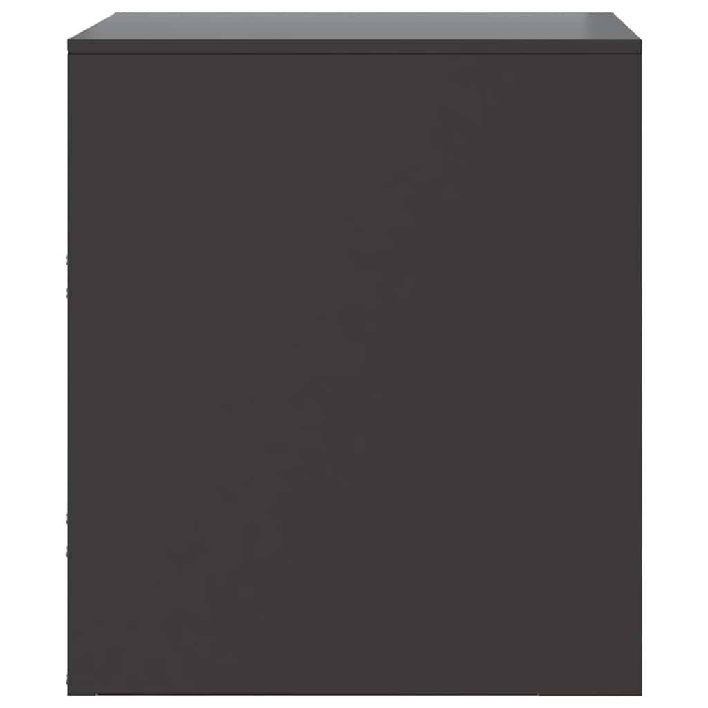 vidaXL Bedside Cabinets 2 pcs Black 34,5x39x44 cm Steel