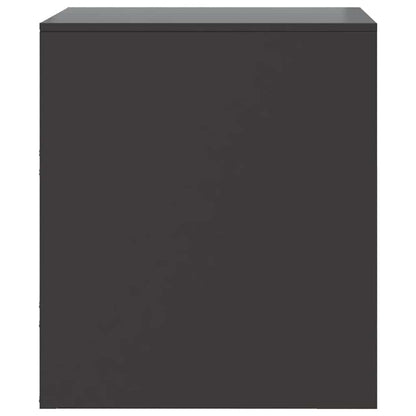 vidaXL Bedside Cabinets 2 pcs Black 34,5x39x44 cm Steel