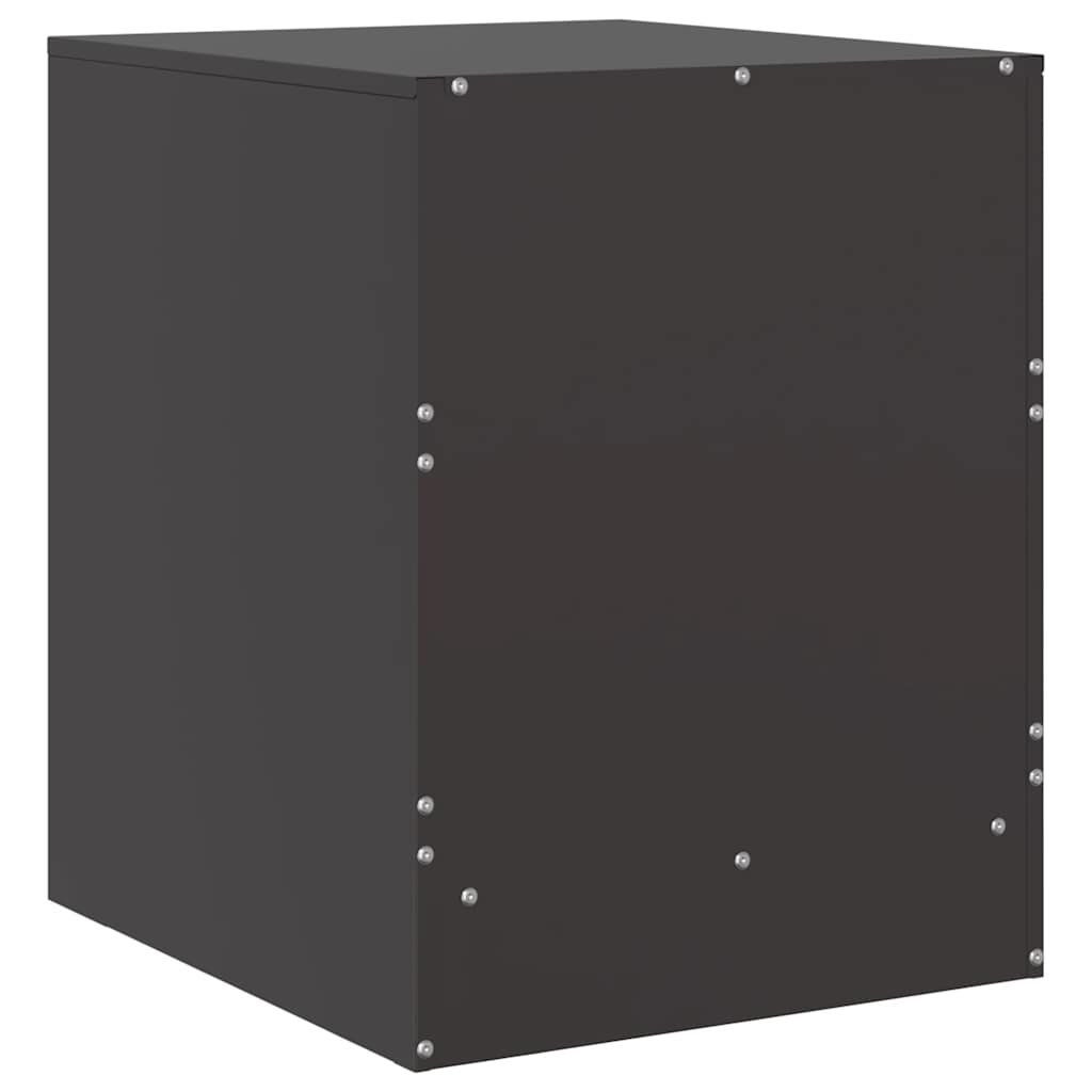 vidaXL Bedside Cabinets 2 pcs Black 34,5x39x44 cm Steel