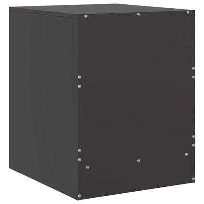 vidaXL Bedside Cabinets 2 pcs Black 34,5x39x44 cm Steel