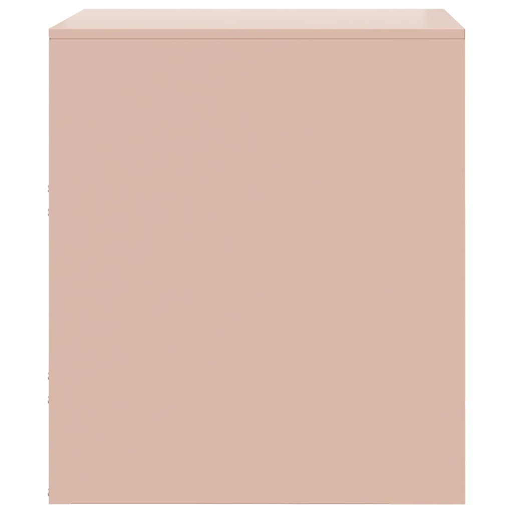vidaXL Bedside Cabinet Pink 34.5x39x44 cm Steel