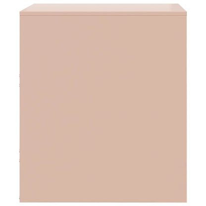 vidaXL Bedside Cabinet Pink 34.5x39x44 cm Steel