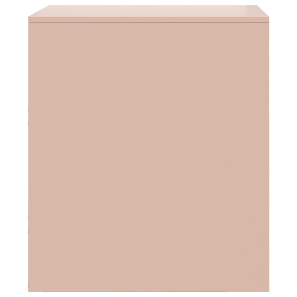vidaXL Bedside Cabinets 2 pcs Pink 34.5x39x44 cm Steel
