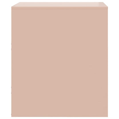 vidaXL Bedside Cabinets 2 pcs Pink 34.5x39x44 cm Steel