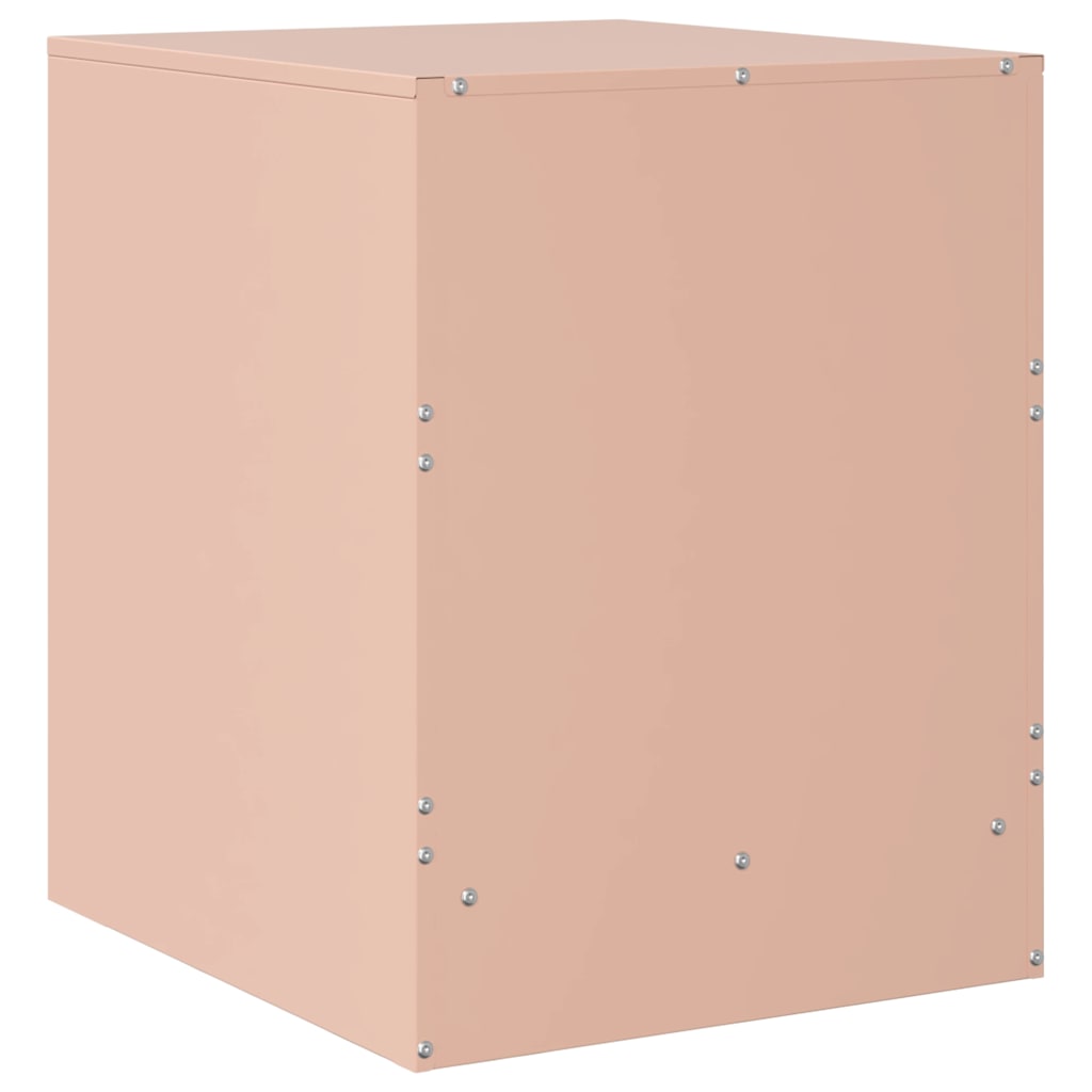 vidaXL Bedside Cabinets 2 pcs Pink 34.5x39x44 cm Steel