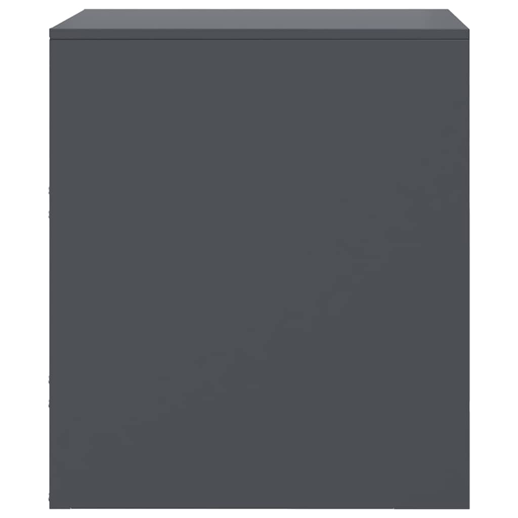 vidaXL Bedside Cabinets 2 pcs Anthracite 34.5x39x44 cm Steel