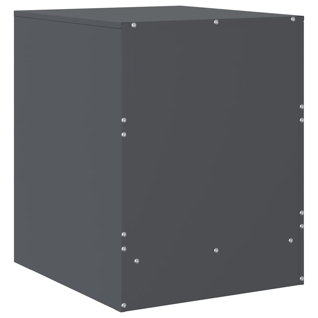 vidaXL Bedside Cabinets 2 pcs Anthracite 34.5x39x44 cm Steel