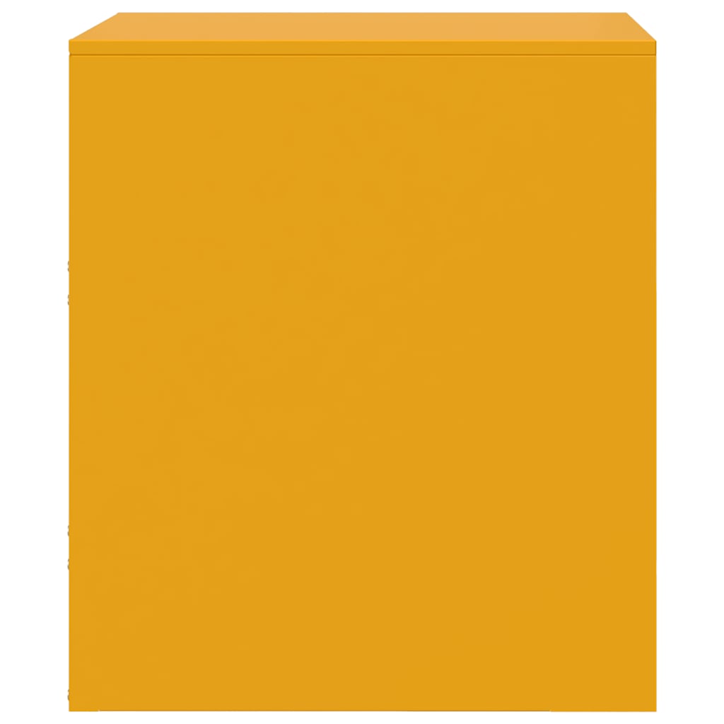 vidaXL Bedside Cabinets 2 pcs Yellow 34.5x39x44 cm Steel